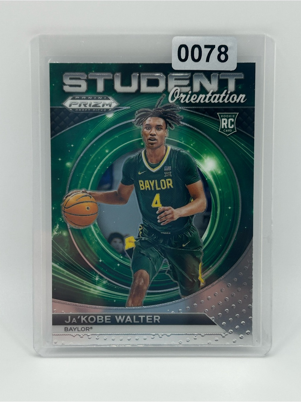 Ja'Kobe Walter Student Orientation Green Basketball Prizm Draft Rookie Card 🏀
